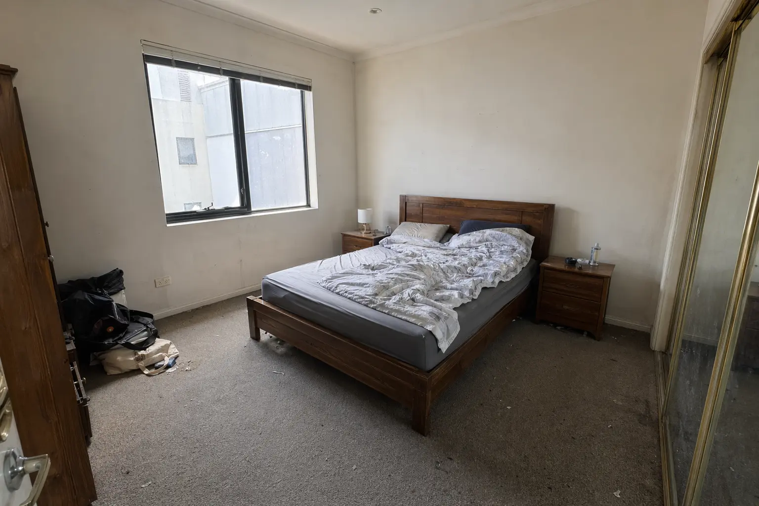 Bedroom before cleaning