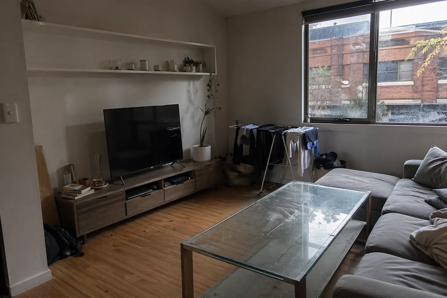 Living room before cleaning